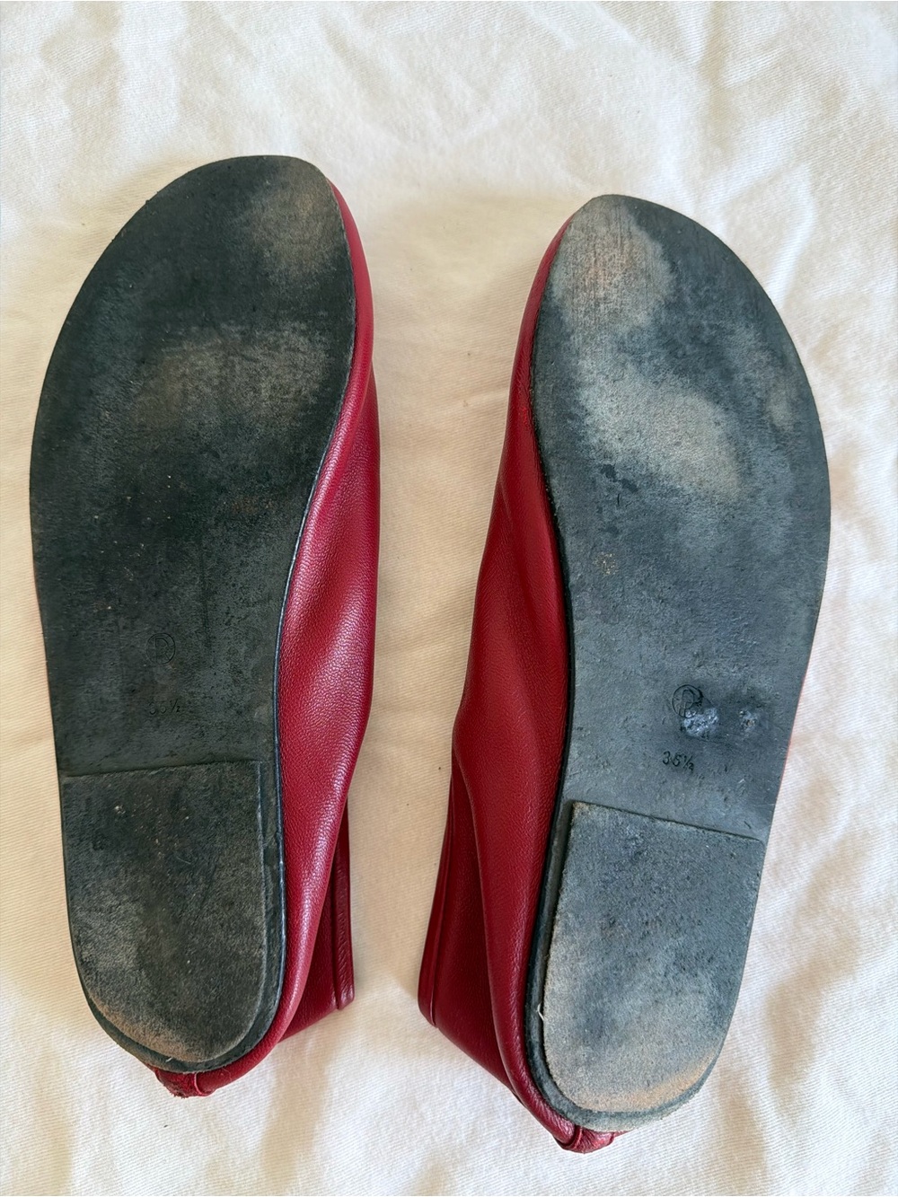 The Row Red Ballet Flat Size 35.5 - Picture 7 of 8